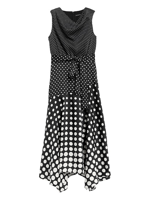 banana republic black and white polka dot dress ELLERY DRESS