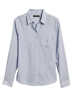 banana republic slim fit linen shirt