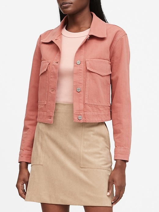 Banana Republic Cropped Utility Jacket. 1