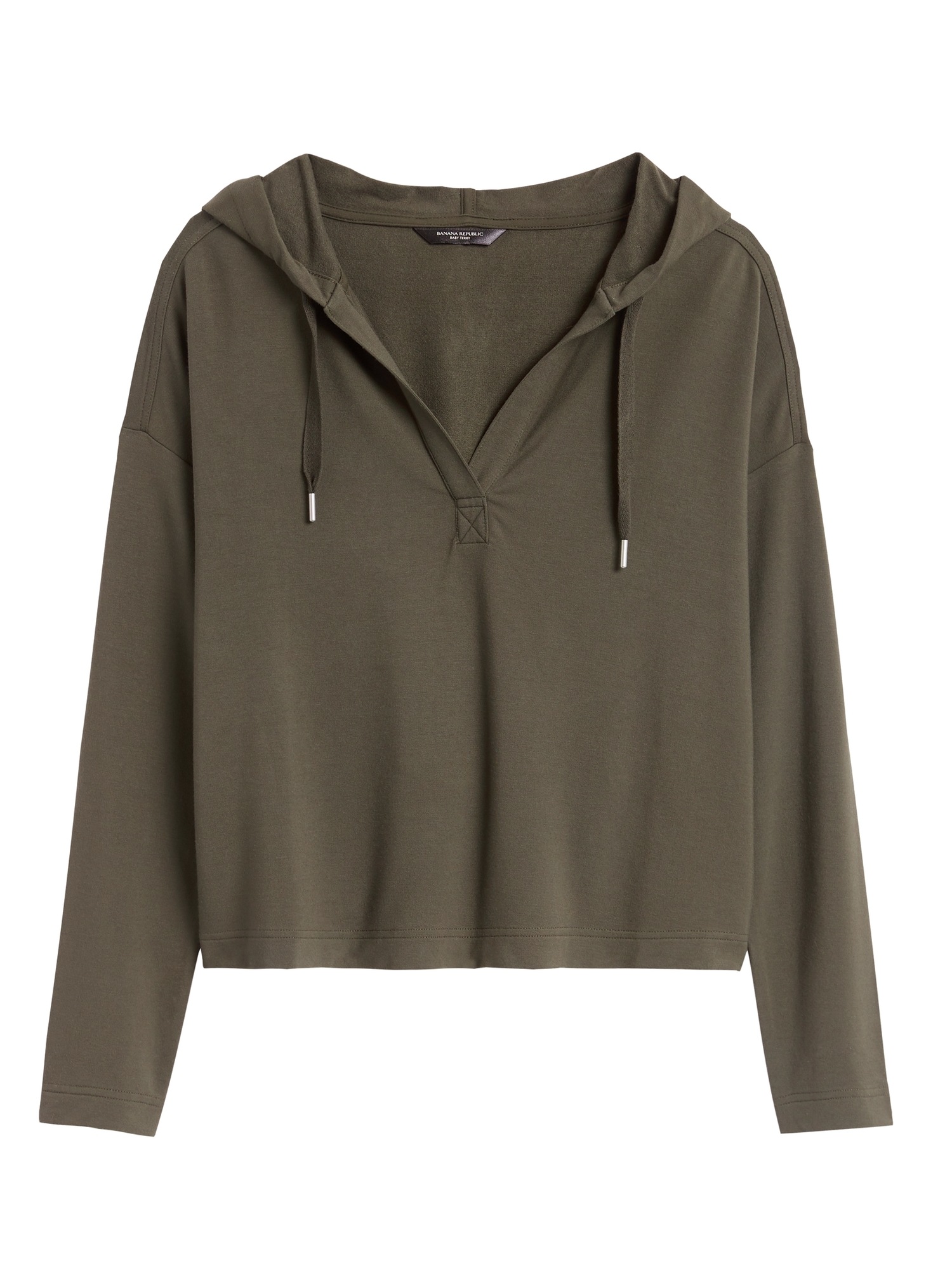 Petite Boxy Cropped Hoodie