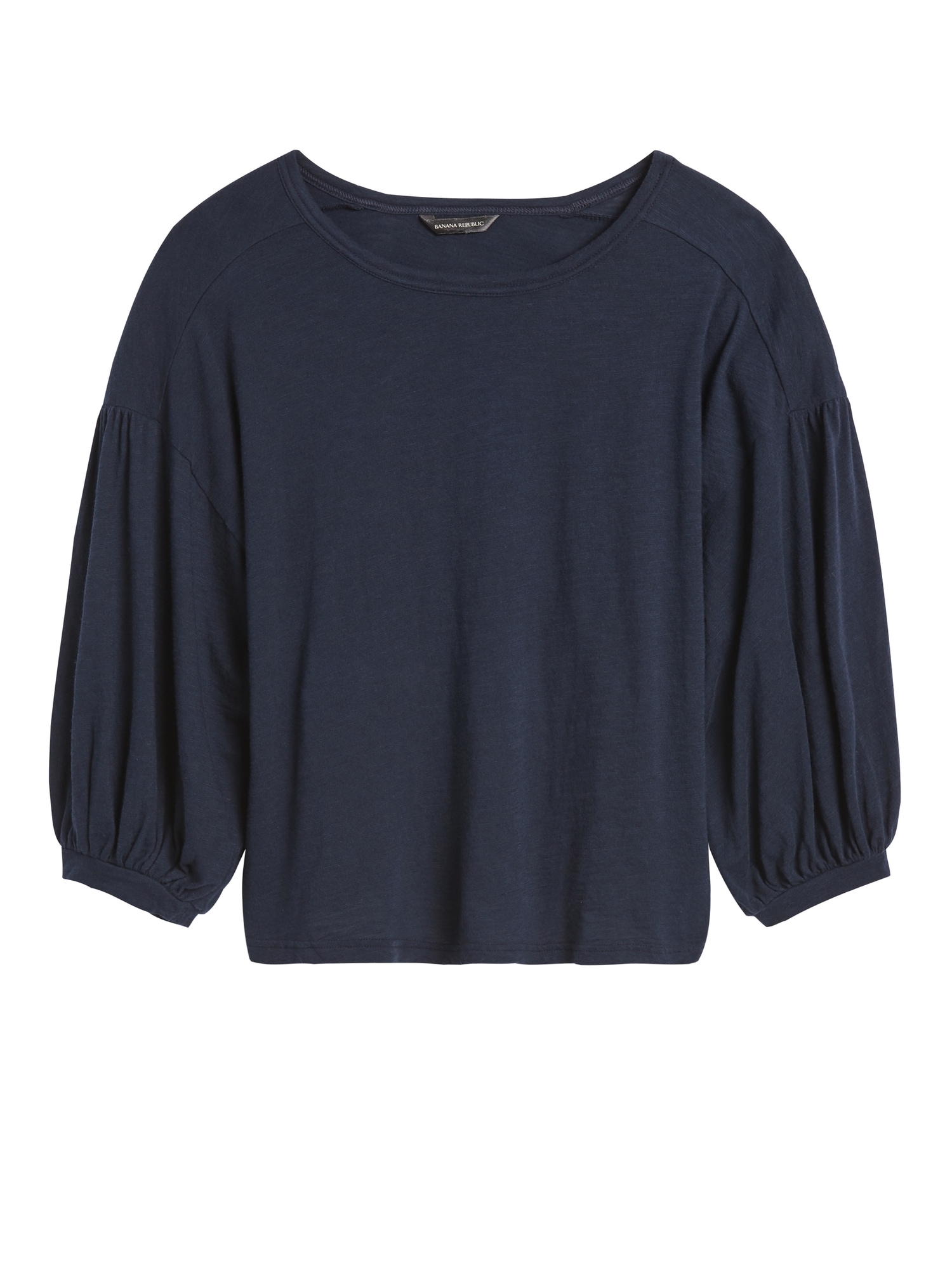 Balloon-Sleeve Cropped Top | Banana Republic