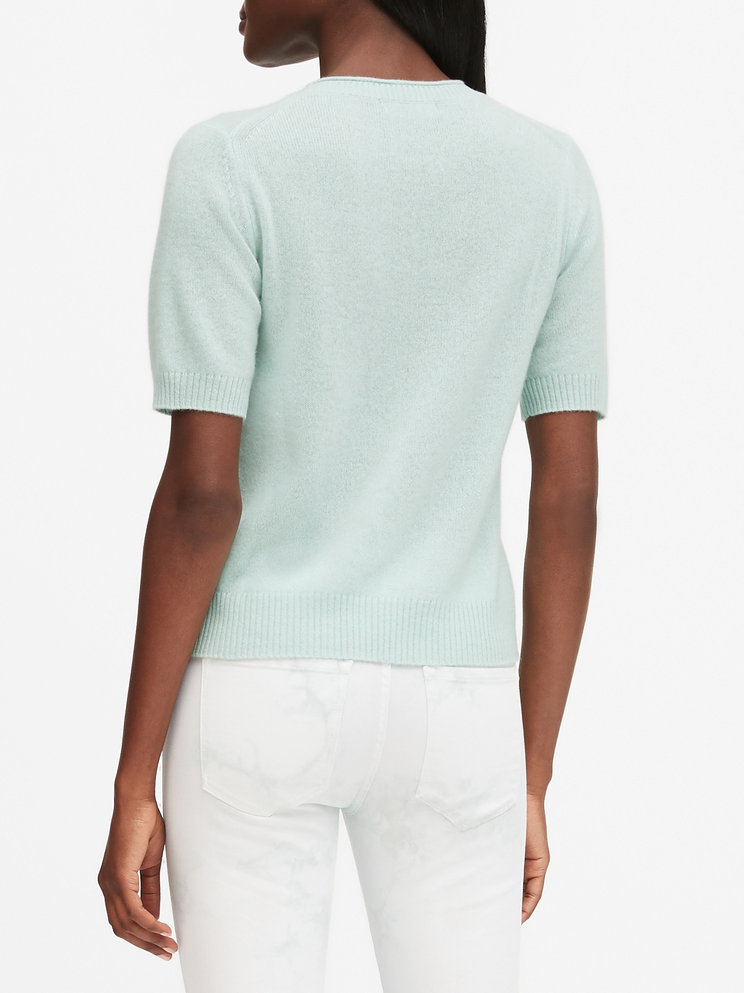 Cashmere Short-Sleeve Sweater | Banana Republic