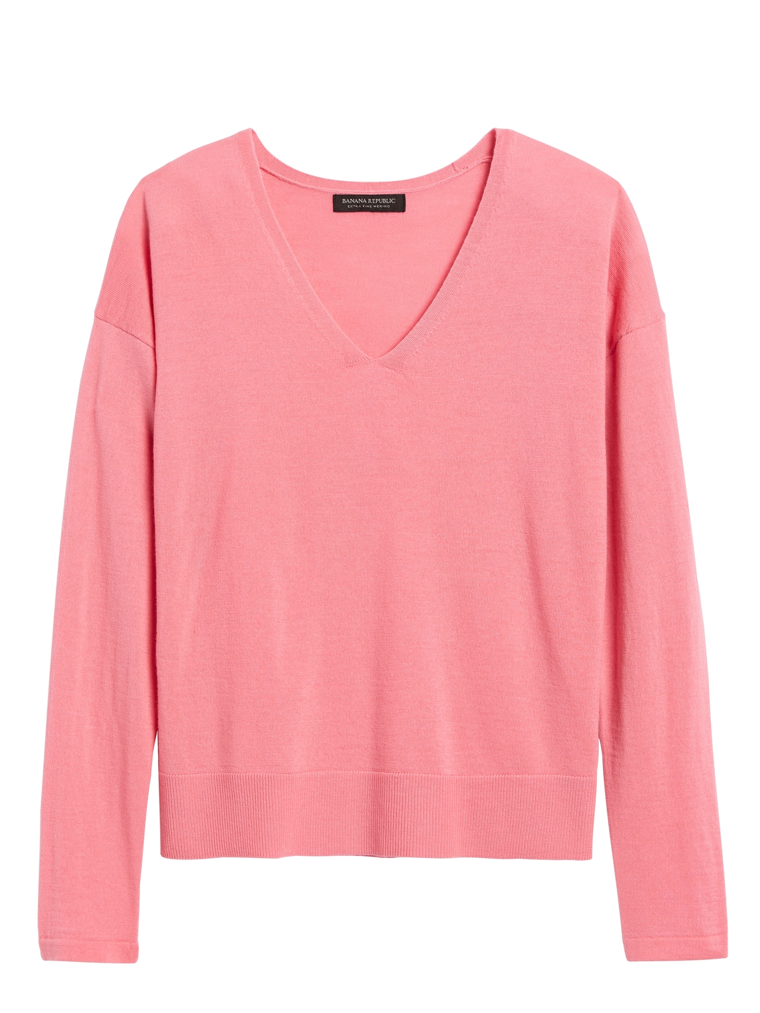 pink v neck sweater