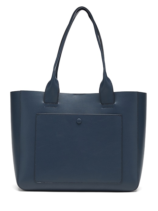 Leather Large East-West Tote | Banana Republic