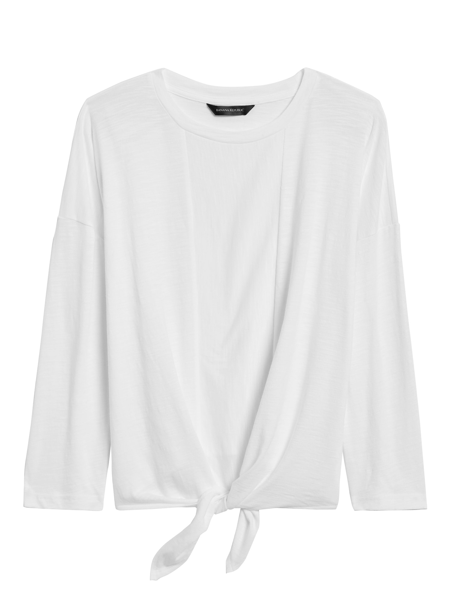 Cropped Tie-Front T-Shirt