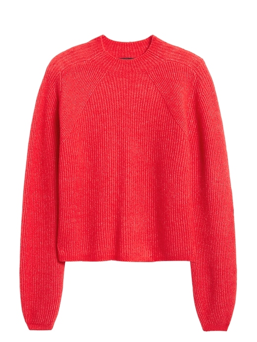 Banana Republic Aire Cropped Puff-Sleeve Sweater. 1