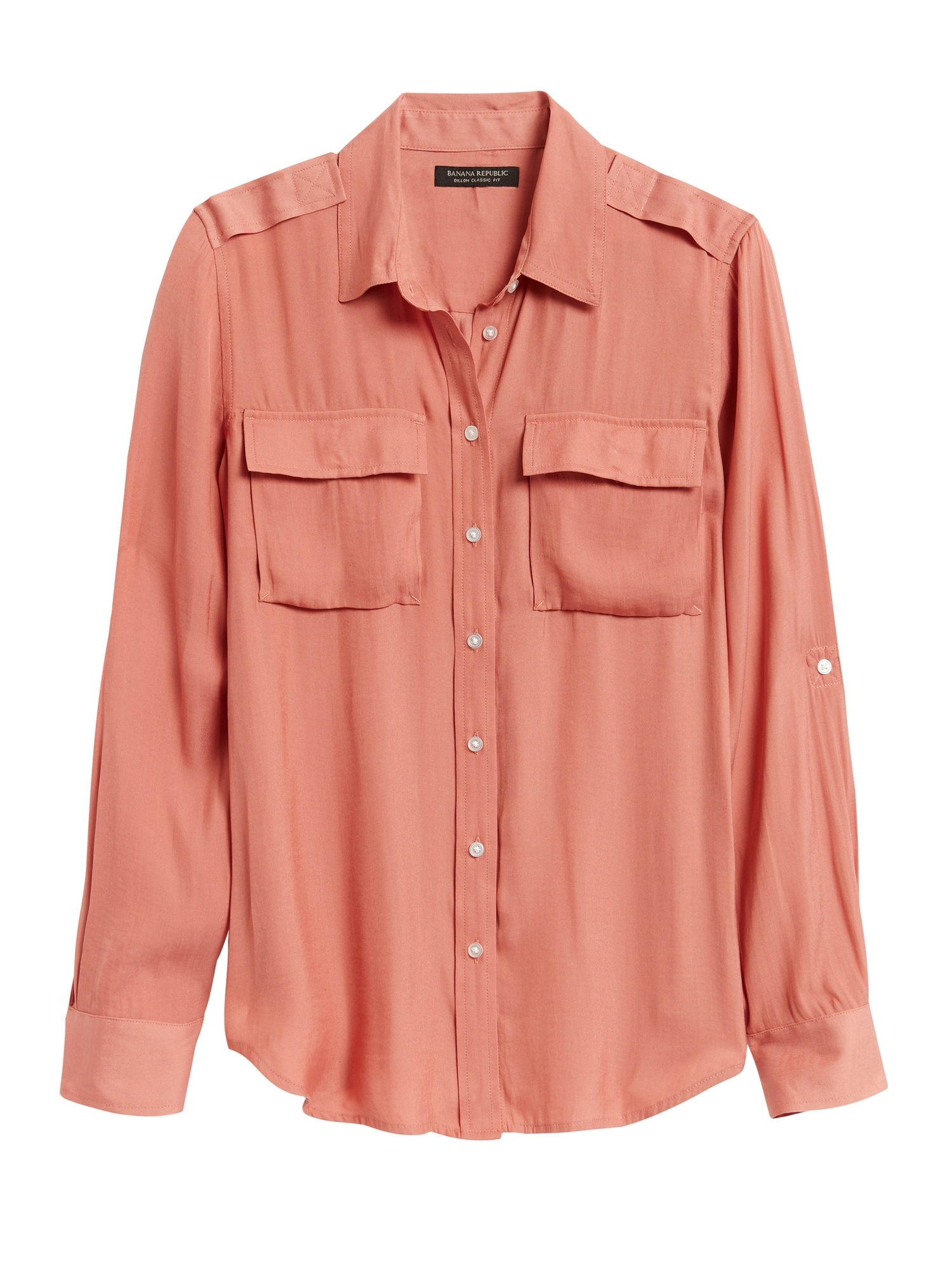古着 バナナリパブリック BANANA REPUBLIC DILLON CLASSIC FIT 長袖 シルクシャツ レディースXS相当 /eaa530268 Dillon Classic-Fit Washable Silk Shirt | Banana Republic