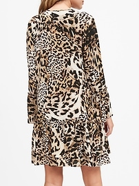 Banana Republic Leopard Long Sleeve deals Drop Waist Shift Dress Size XS NWT