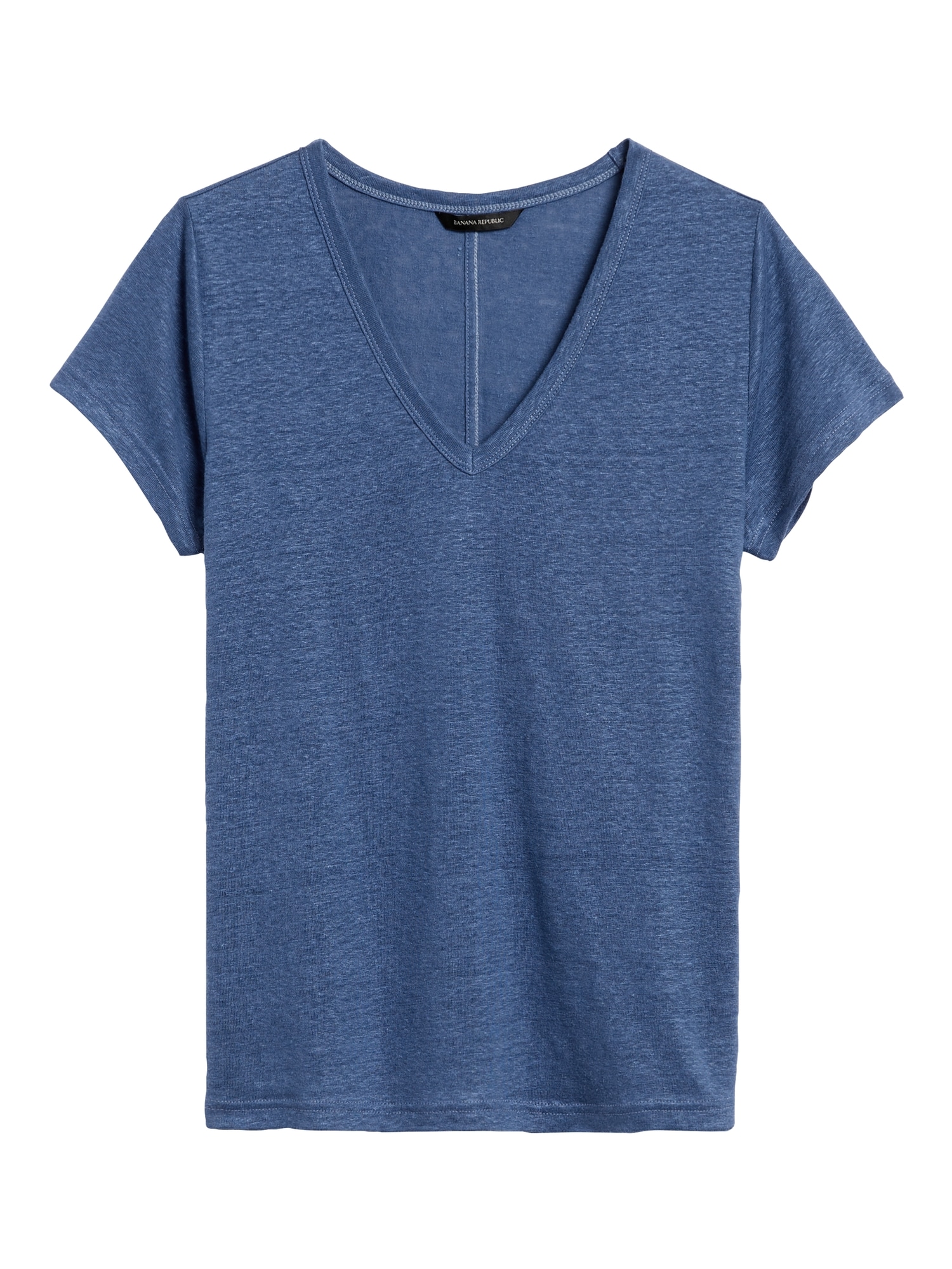 Petite Linen V-Neck T-Shirt