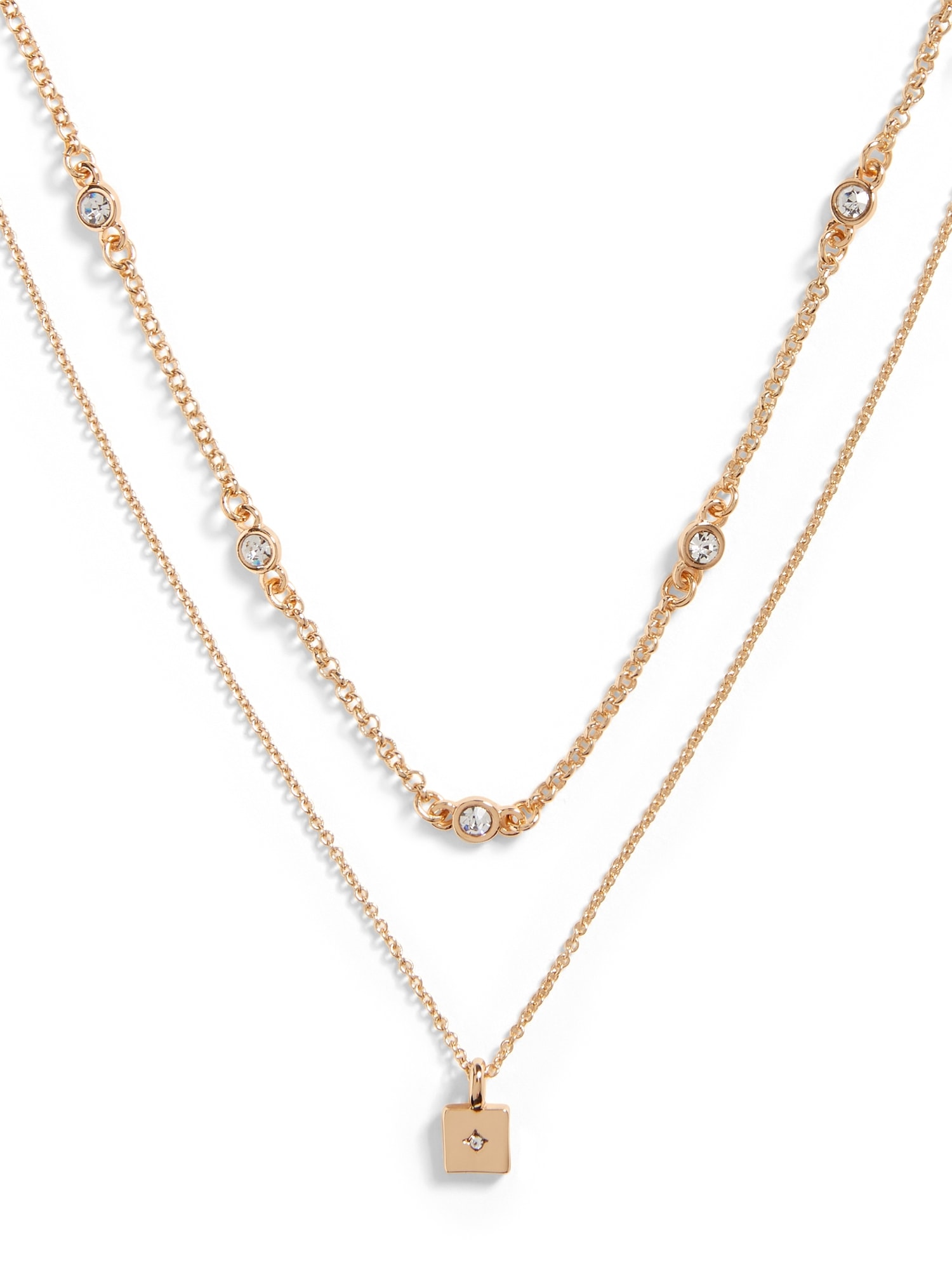 Almost Invisible Layered Necklace | Banana Republic