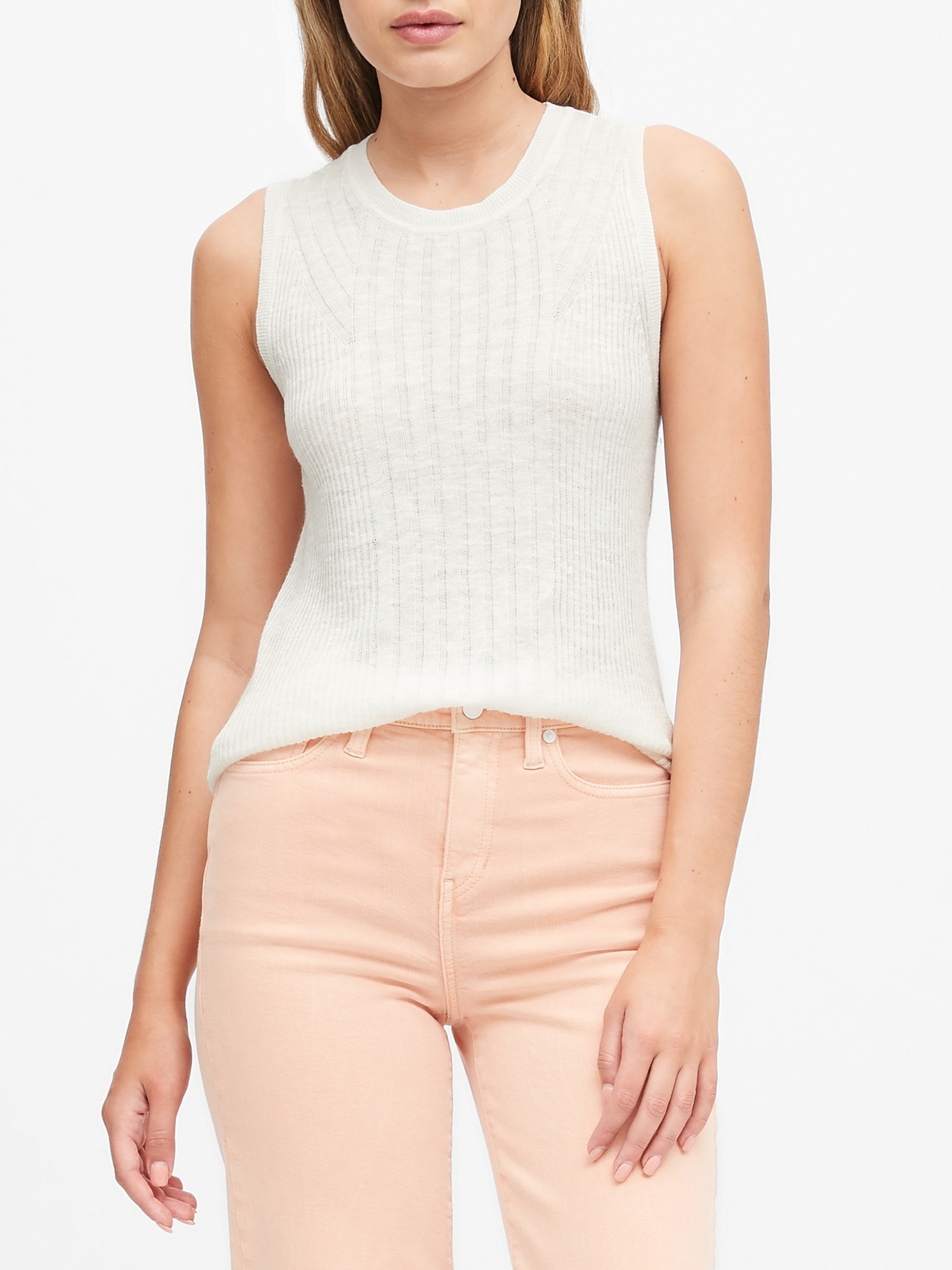 Petite Linen-Blend Sweater Shell