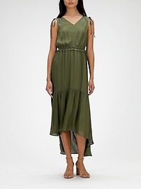 soft satin maxi dress banana republic