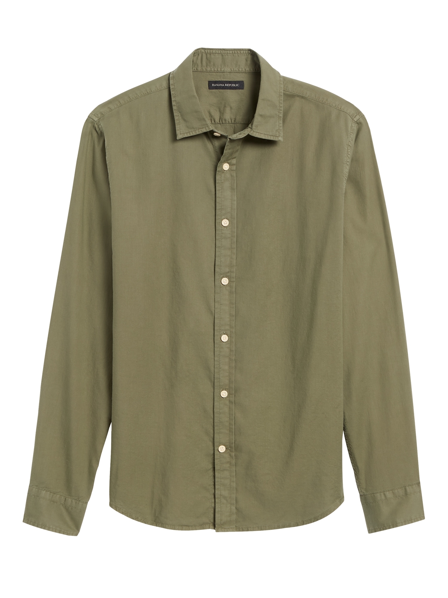 Untucked Standard-Fit Cotton Twill Shirt