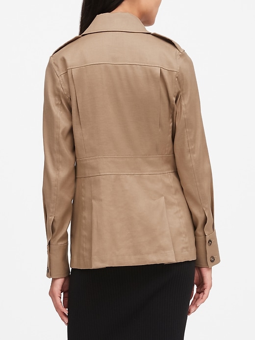 Petite Linen-Cotton Safari Jacket | Banana Republic