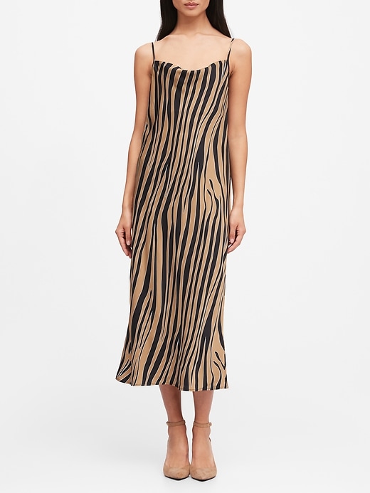 Zebra Print Slip Dress