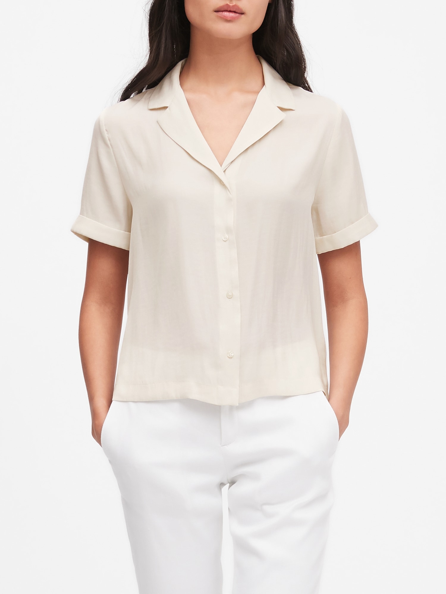 Camp-Collar Blouse