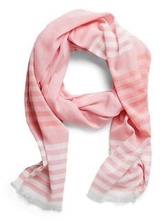 Large Leopard Print Scarf Blush Pink Fuschia Black Stripe Animal Big Long Cotton