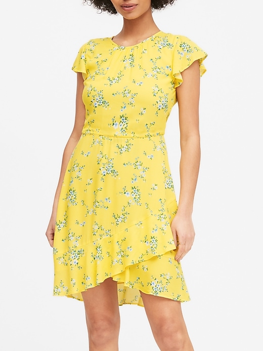 Banana Republic ECOVERO&#153 Flutter-Sleeve Mini Dress. 1