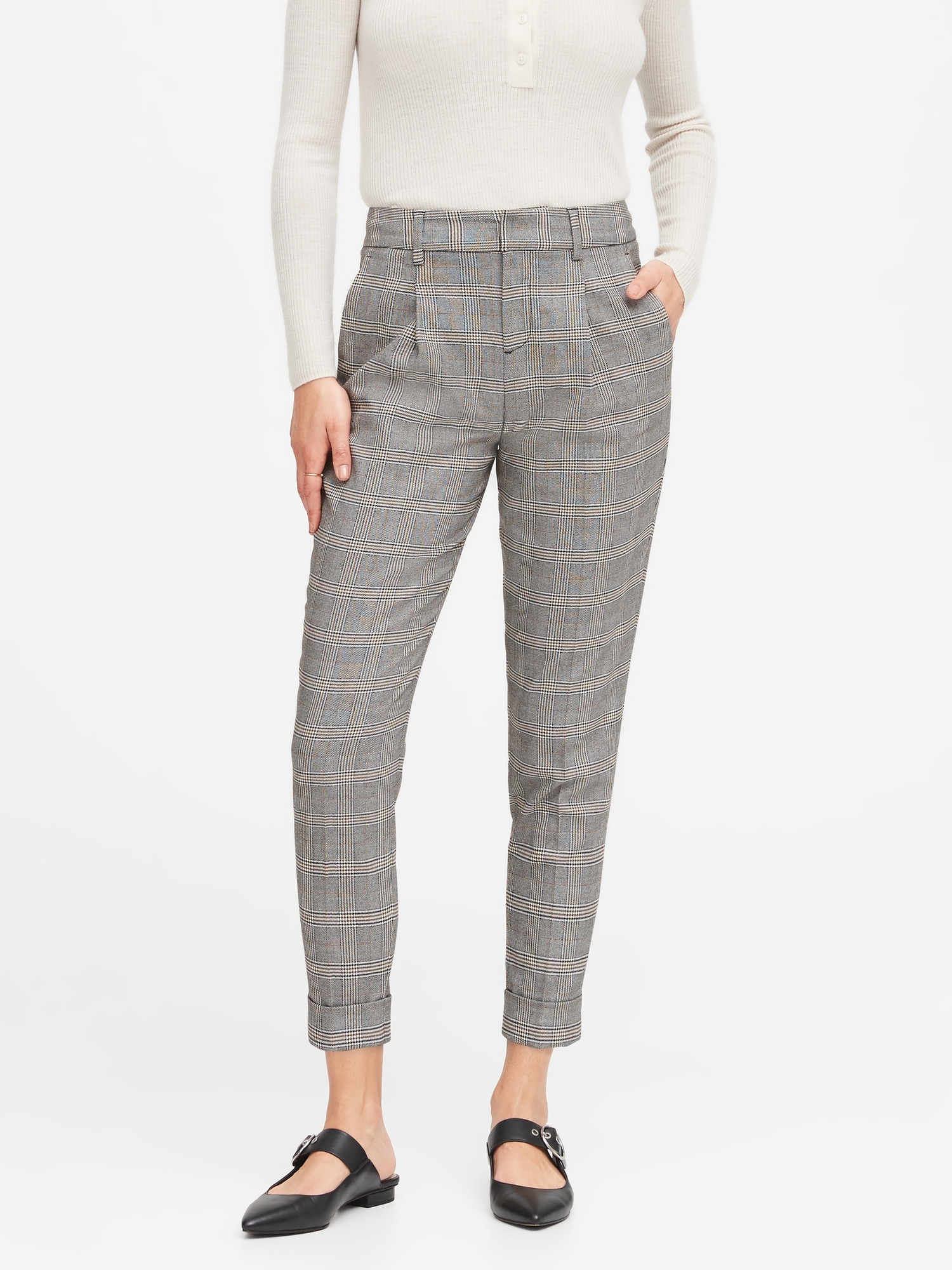 High-Rise Tapered Cropped Pant