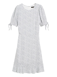 Puff-Sleeve Mini Dress | Banana Republic