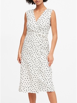 banana republic black and white dress