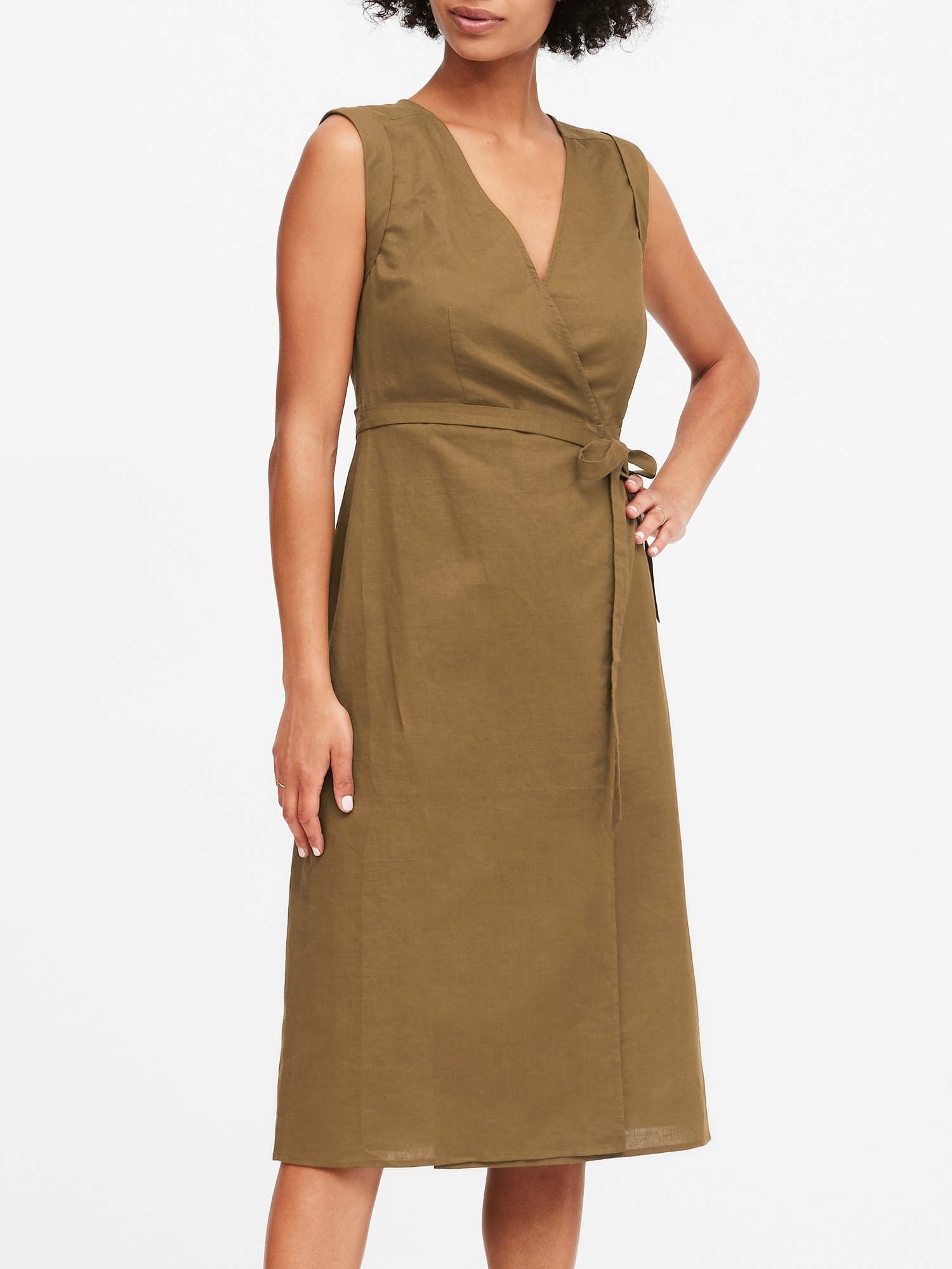 cotton wrap around dress