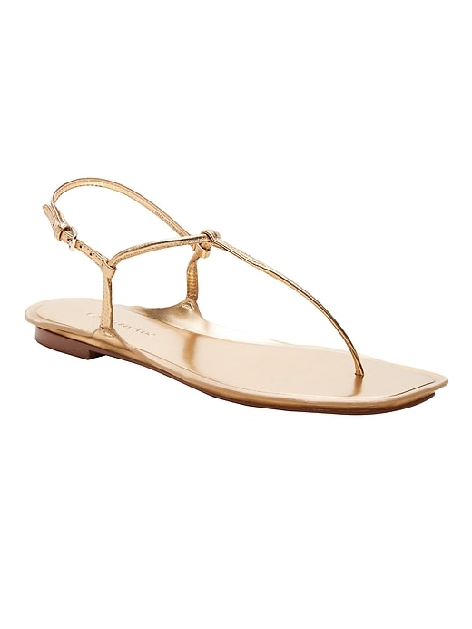 Banana Republic Leather Skinny T-Strap Thong Sandal - 5812500520