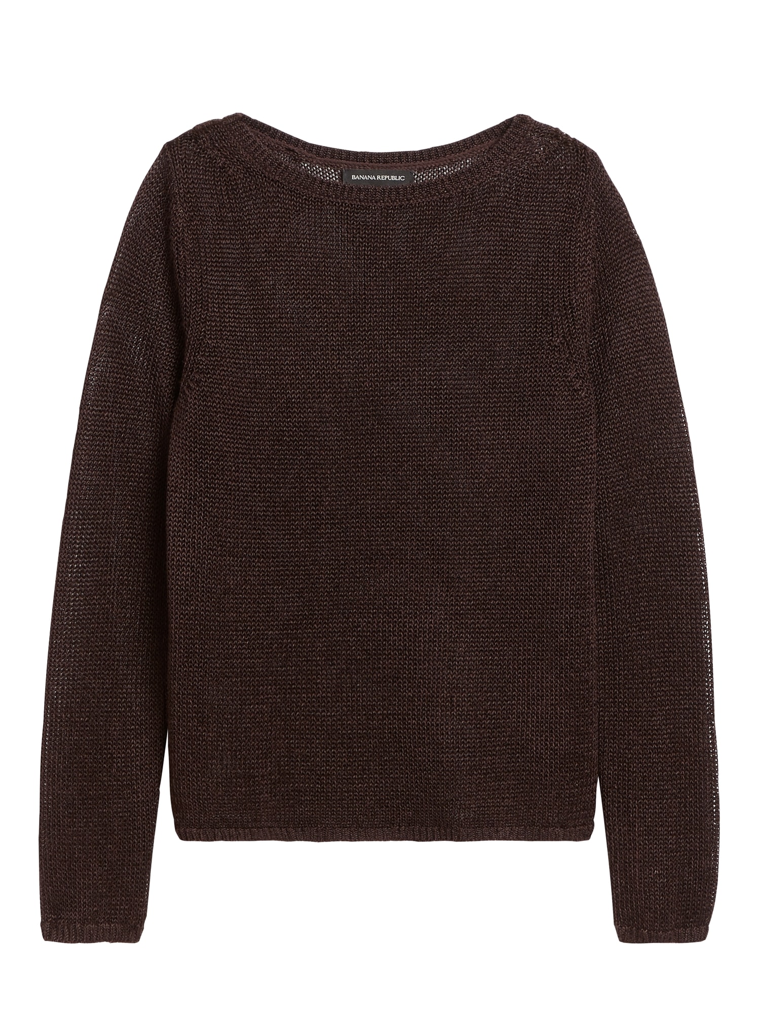 Linen-Blend Boat-Neck Sweater
