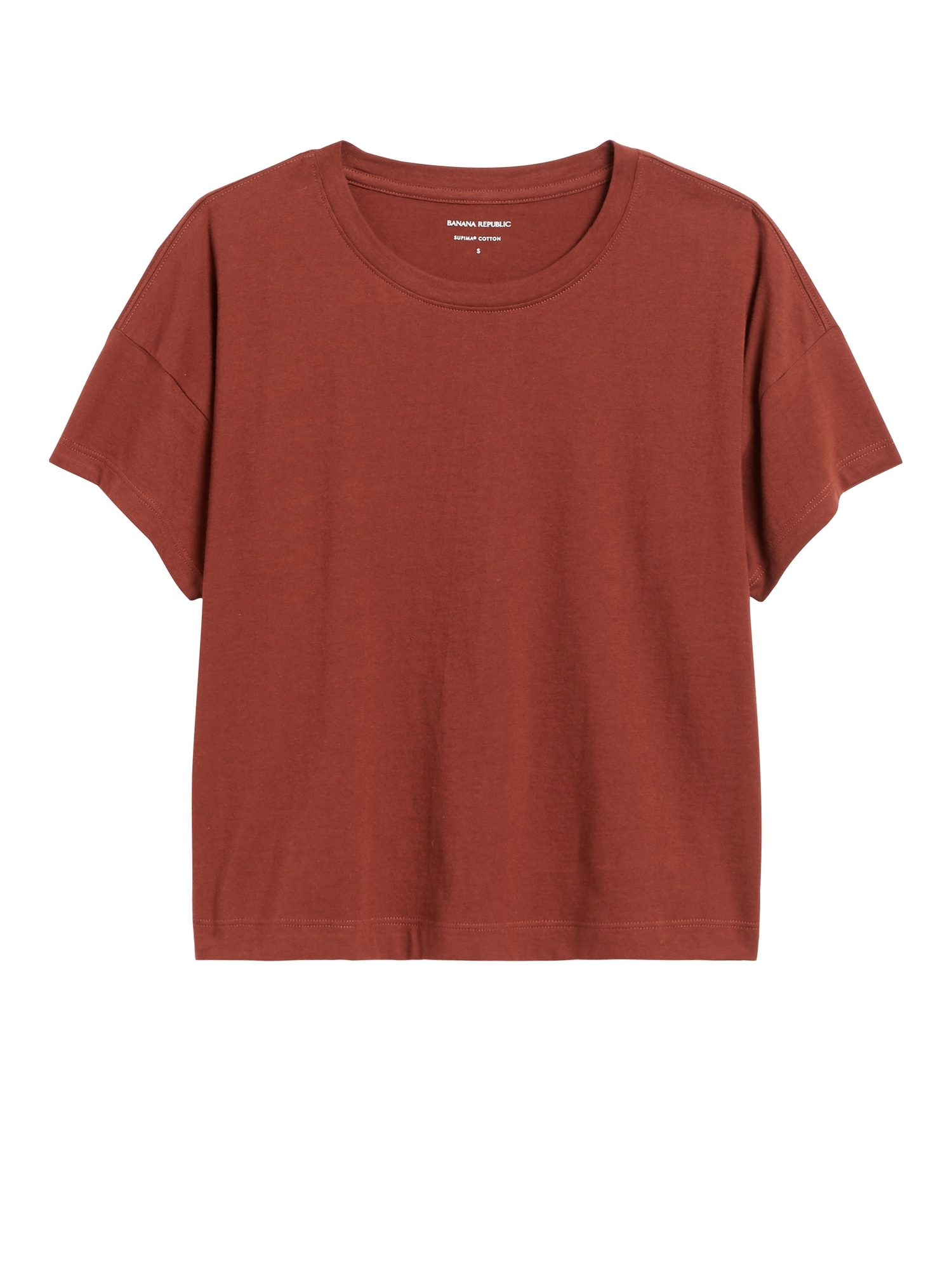 SUPIMA® Cotton Boxy Cropped T-Shirt