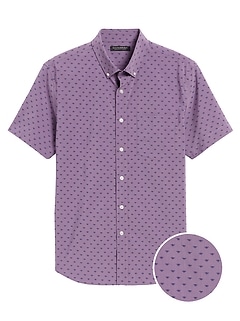 mens lavender short sleeve dress shirt