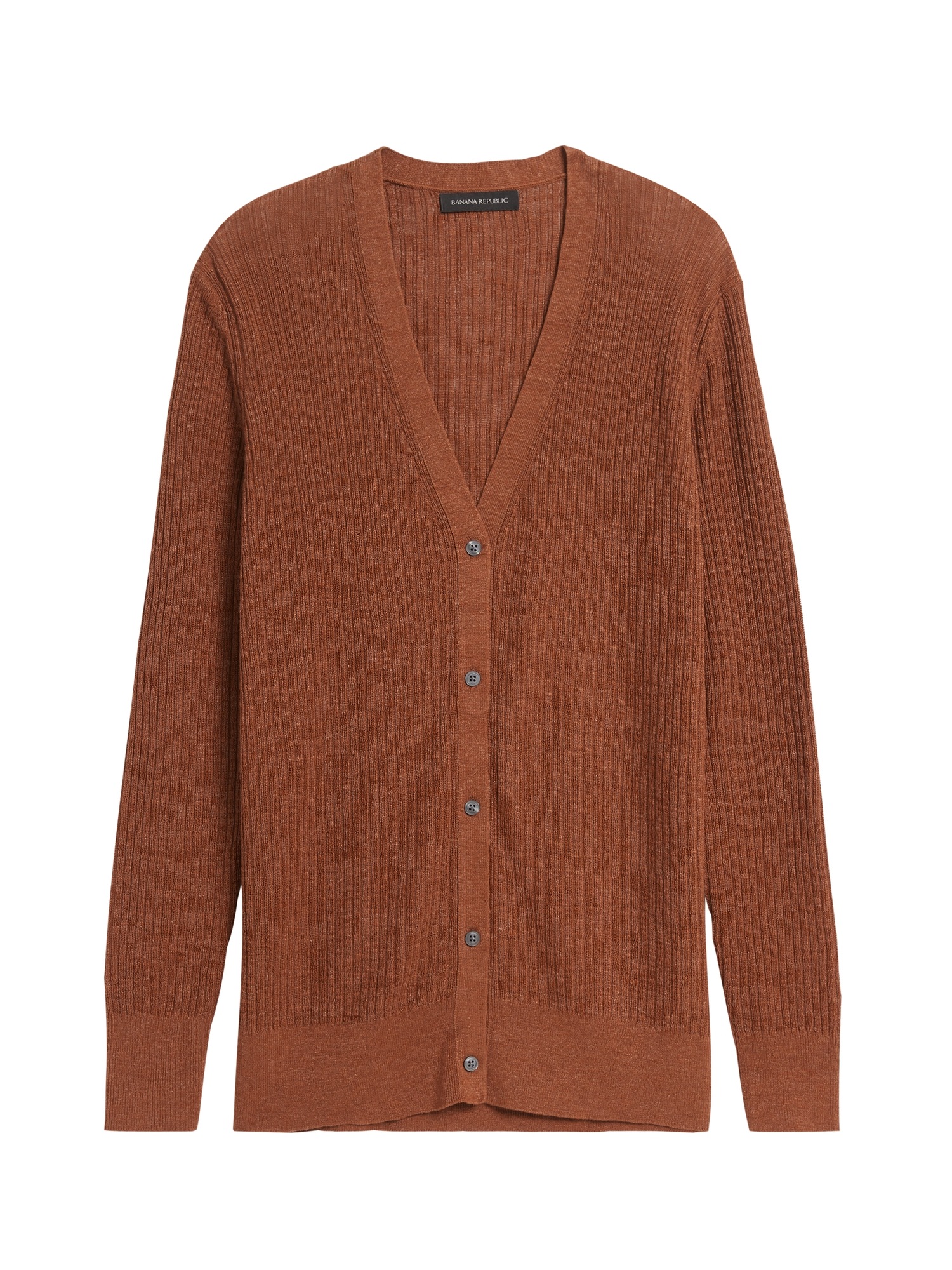 Petite Linen-Blend Long Cardigan Sweater