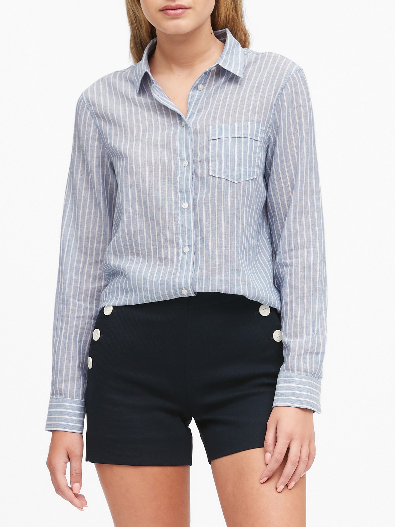 Quinn Straight-Fit Cotton-Linen Shirt
