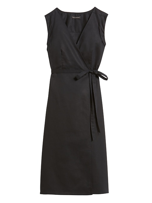 Banana Republic Linen-Cotton Wrap Dress. 1