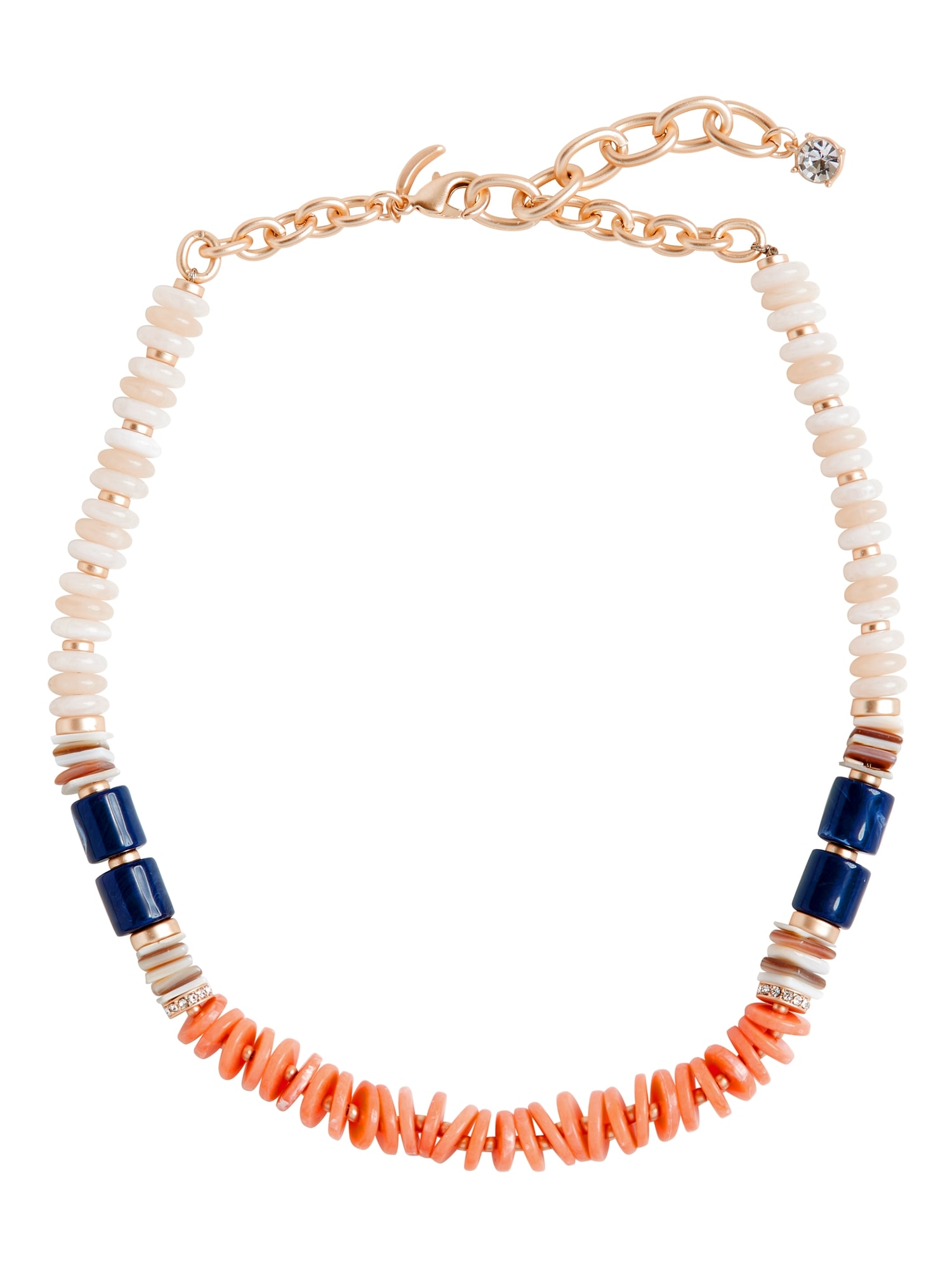 Multi Coral Beaded Necklace