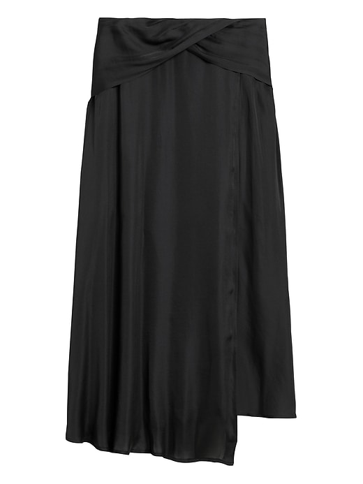 Banana Republic Satin Midi Skirt. 1