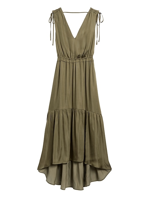 banana republic satin ruched maxi dress Satin Ruched Maxi Dress