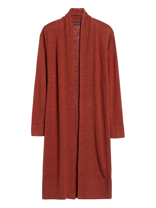 Banana Republic Linen Blend Long Cardigan Sweater Linen-Blend