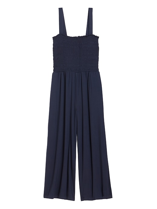 Banana Republic Petite Smocked Knit Cropped Jumpsuit 589524012000