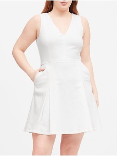 next white denim dress