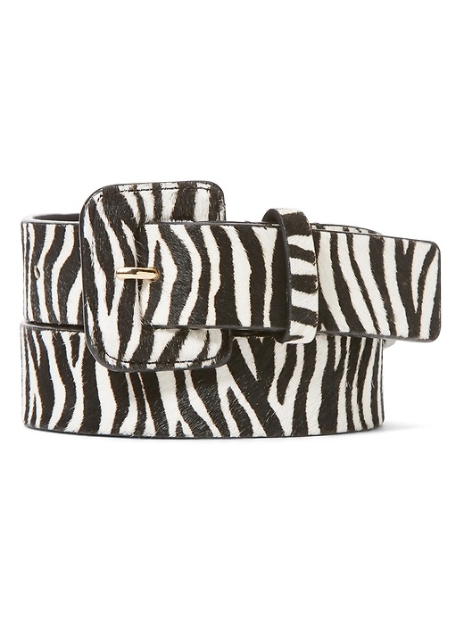 Banana Republic Zebra Haircalf Leather Belt. 1