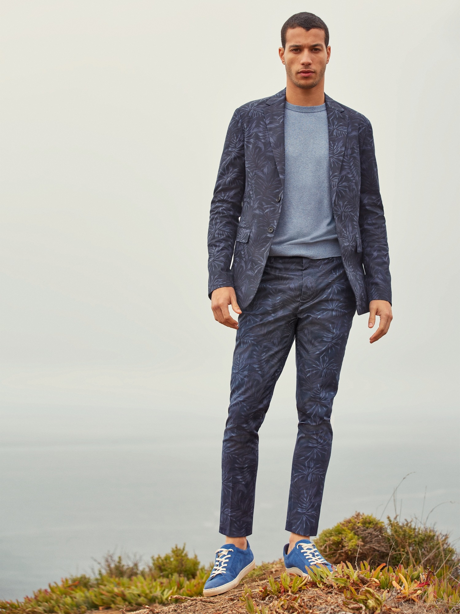 Slim Tapered Stretch-Cotton Suit Pant