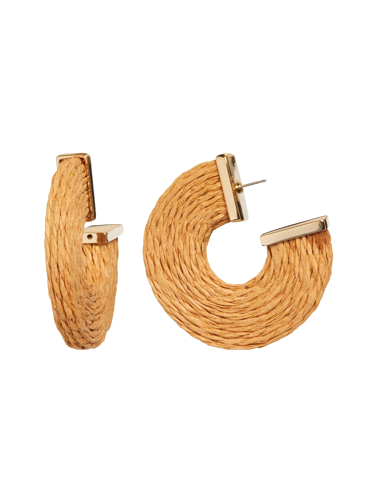Natural Woven Hoop Earrings