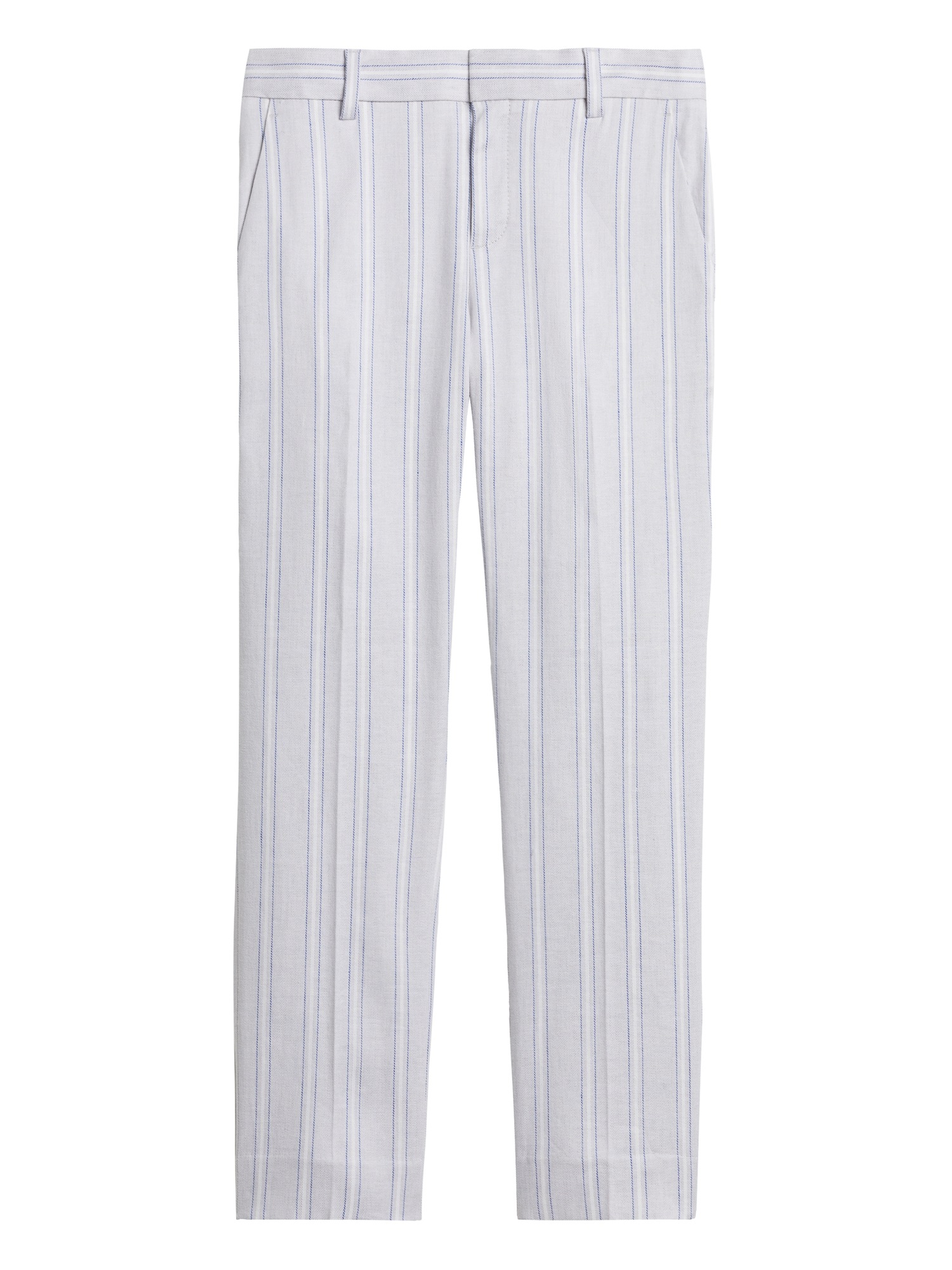 Petite Avery Straight-Fit Linen-Cotton Ankle Pant