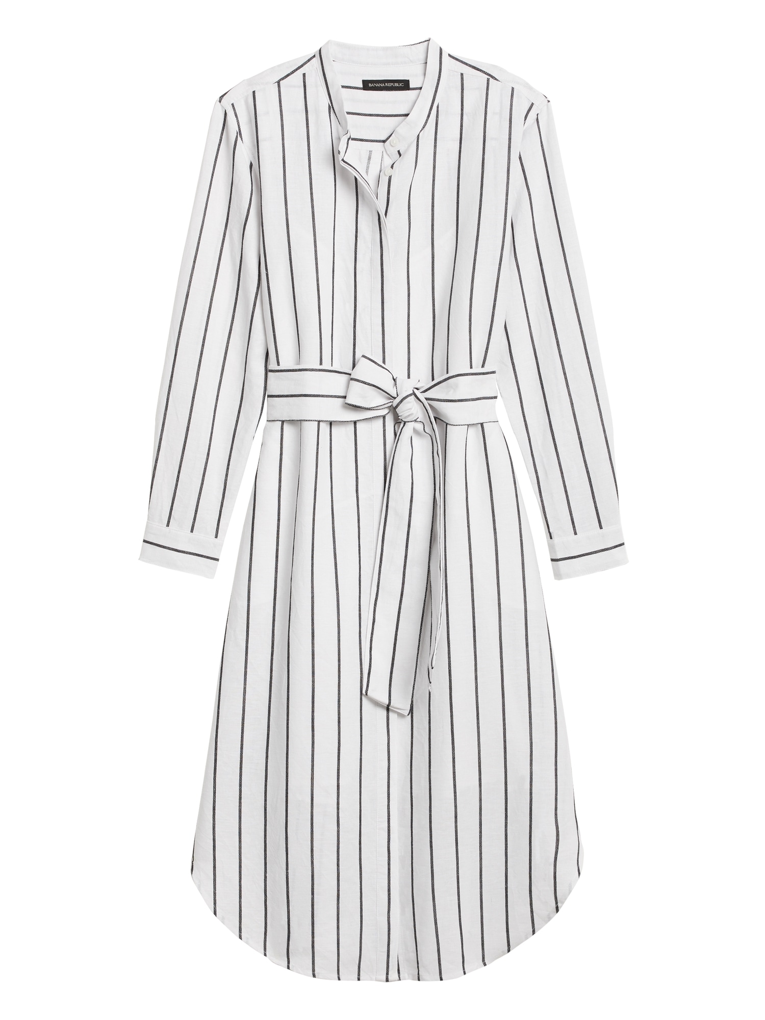 Petite Linen-Cotton Shirt Dress | Banana Republic