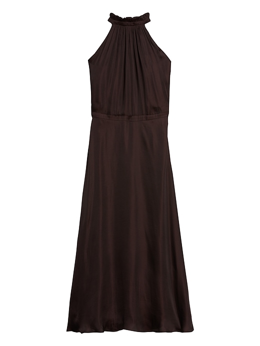 Soft Satin Midi Dress | Banana Republic