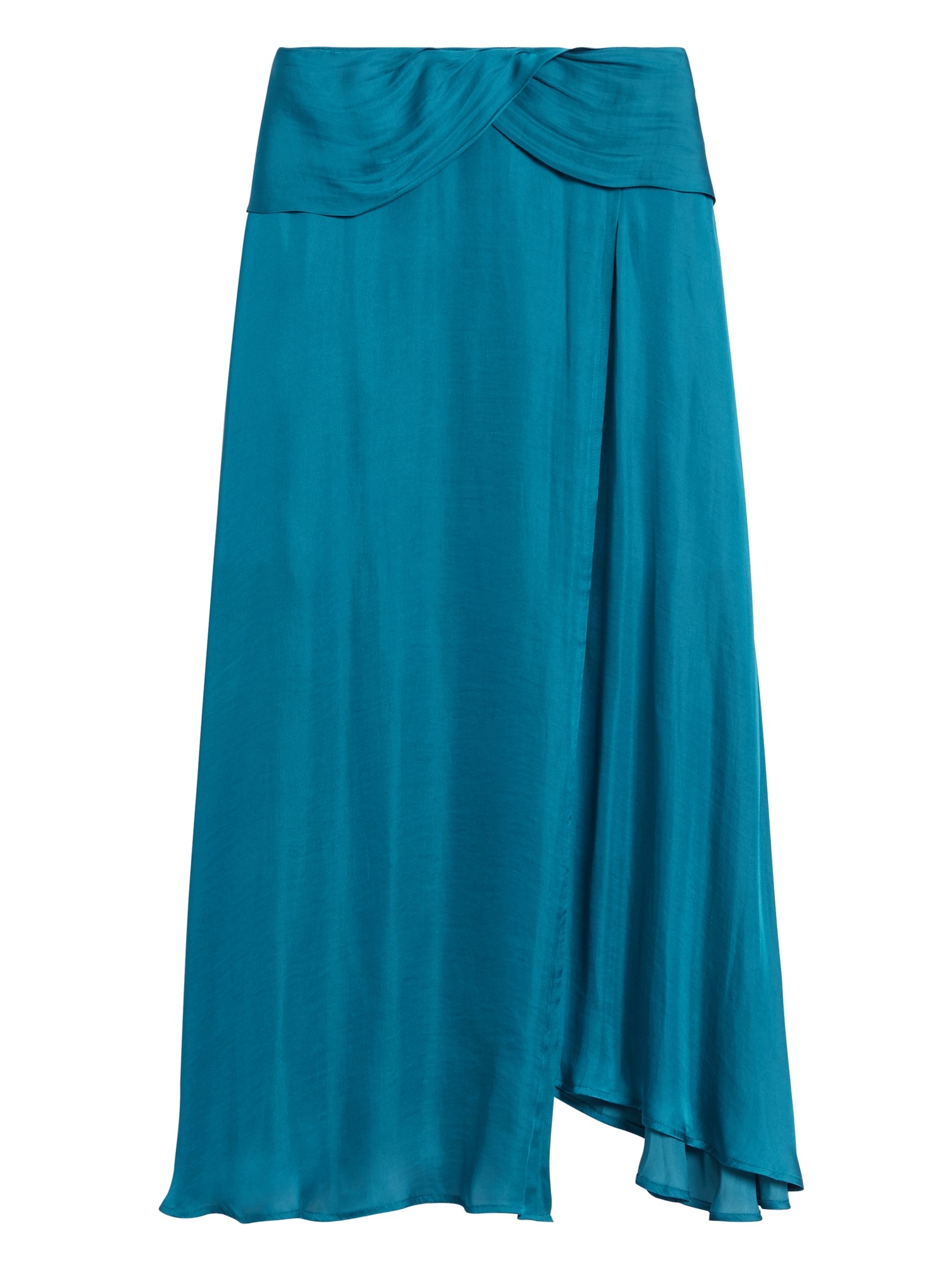 Petite Satin Midi Skirt | Banana Republic
