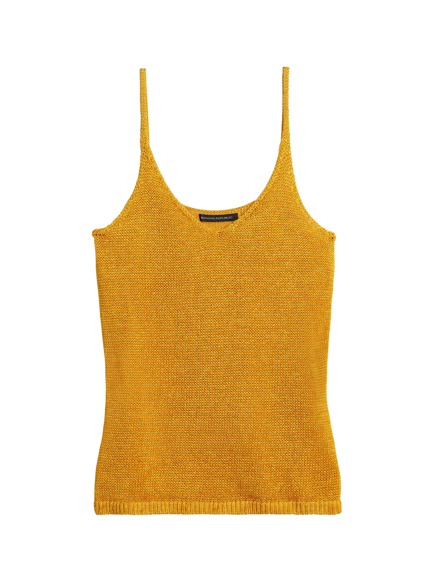 Petite Linen-Blend Cropped Sweater Tank | Banana Republic