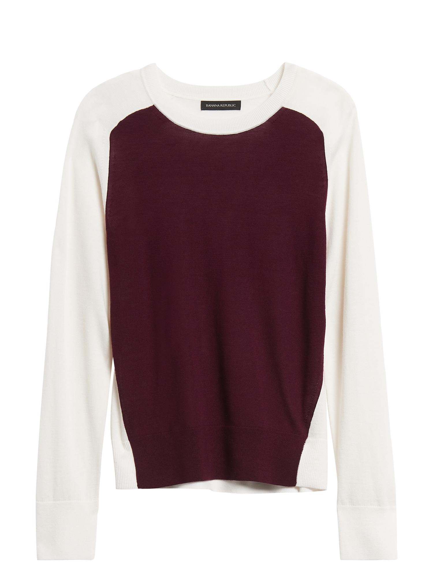 Washable Merino Color-Block Sweater
