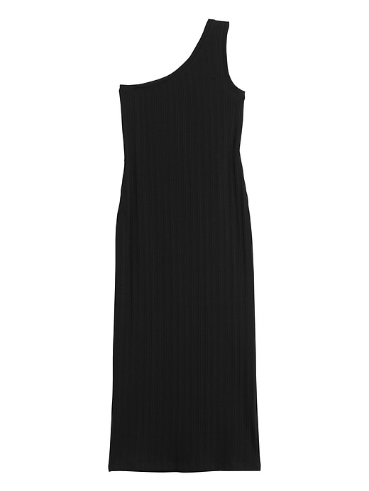 Ribbed One-Shoulder Midi Dress | Banana Republic