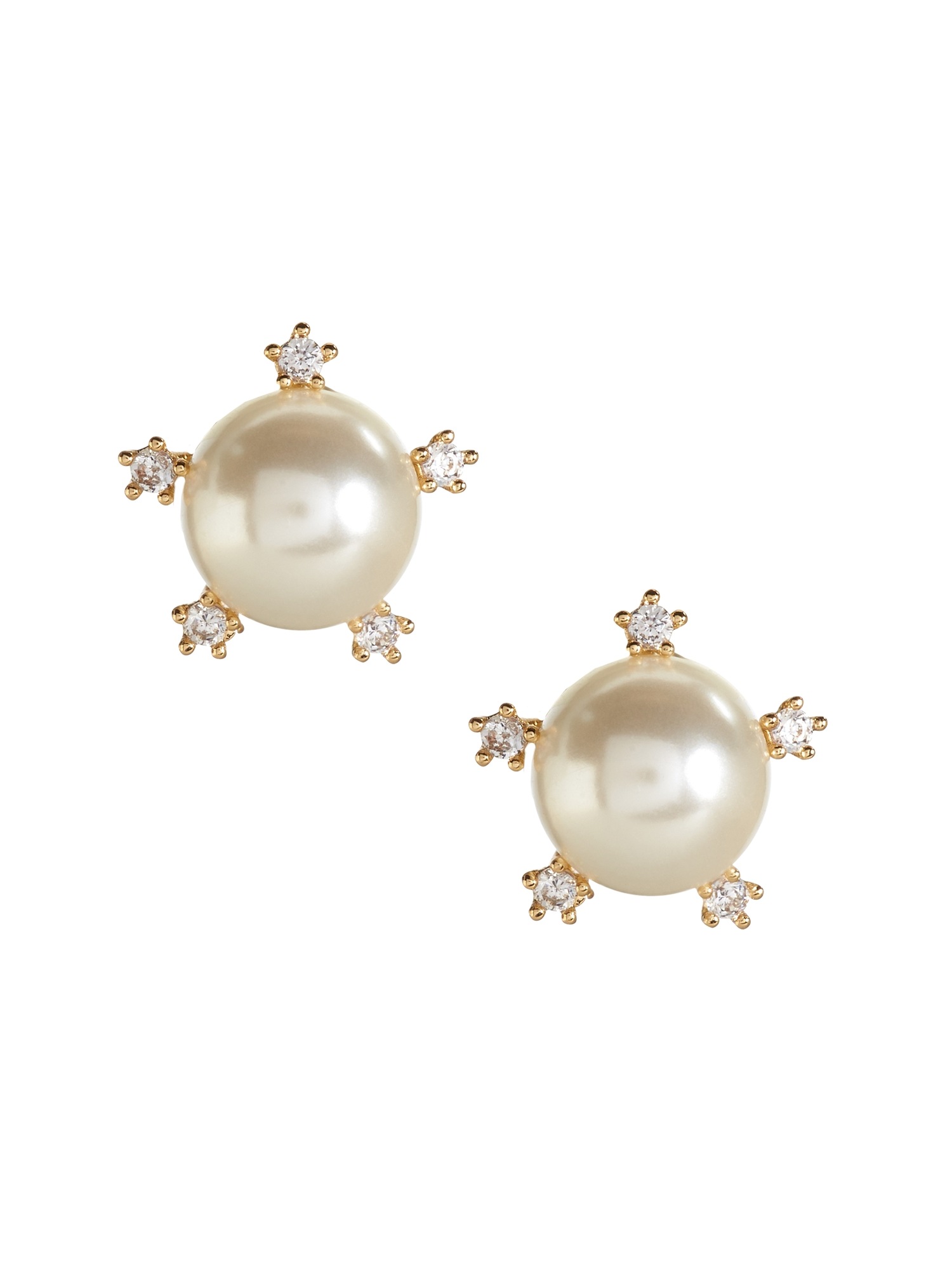 pearl circle earrings